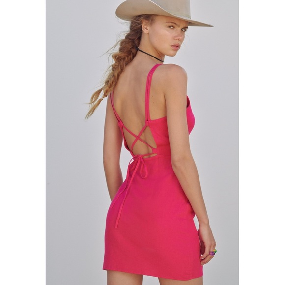 sleeveless linen-blend mini dress Lurex Sleeveless Linen Blend Mini Dress